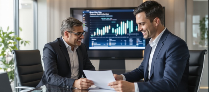 Finance professional reviewing overdue invoices and accounts receivable workflow for Commercial Debt Collection for Australian Businesses