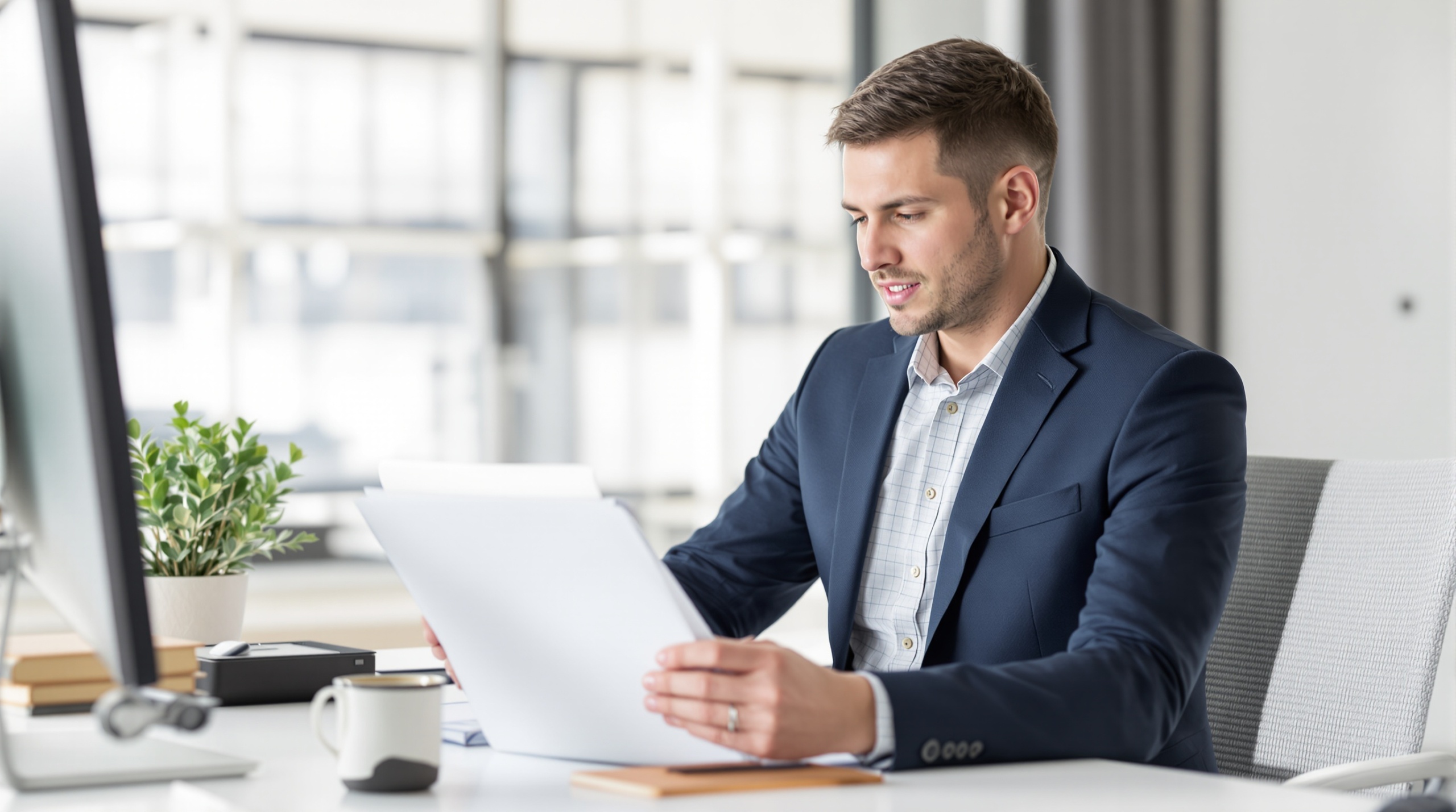 Finance professional reviewing overdue invoices and accounts receivable workflow for Commercial Debt Collection for Australian Businesses
