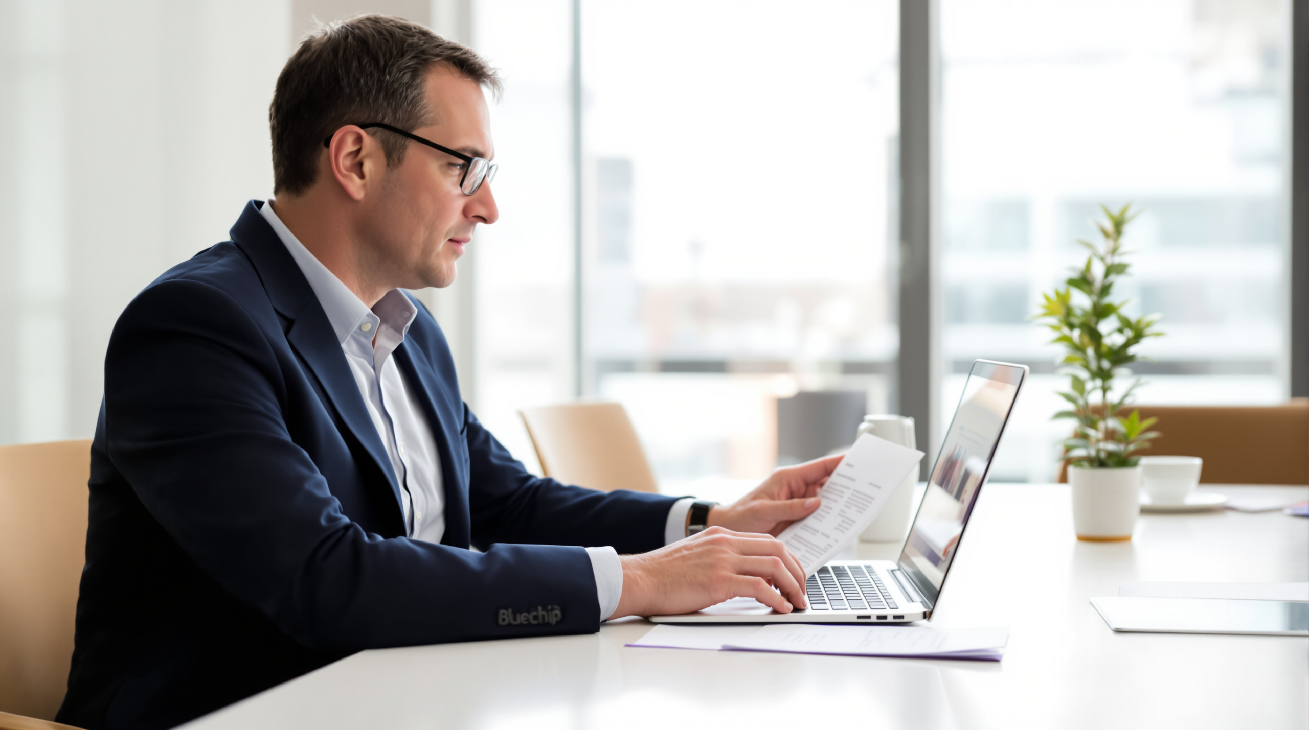 Finance professional reviewing overdue invoices and accounts receivable workflow for Commercial Debt Collection for Business Cash Flow