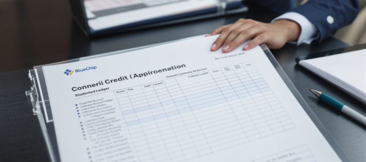 Finance professional reviewing overdue invoices and accounts receivable workflow for Commercial Debt Collection for Australian Businesses
