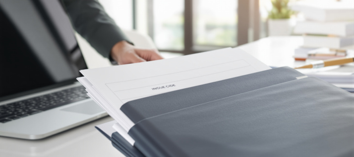 Finance professional reviewing overdue invoices and accounts receivable workflow for Commercial Debt Collection for Australian Businesses
